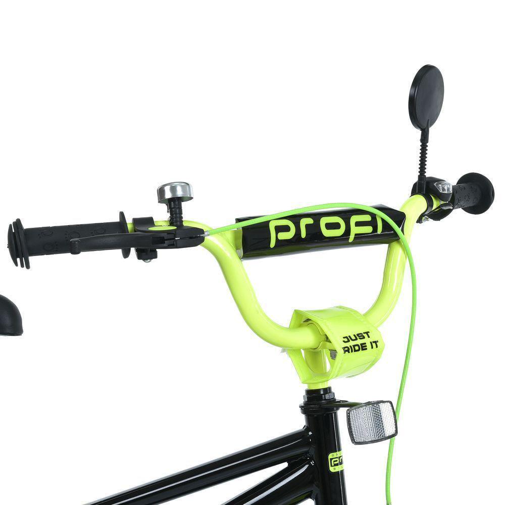 Дитячий велосипед PROF1 Prime 20" з багажником Чорно-салатовий - фото 3 Дитячий велосипед PROF1 Prime 20" з багажником Чорно-салатовий - фото 3