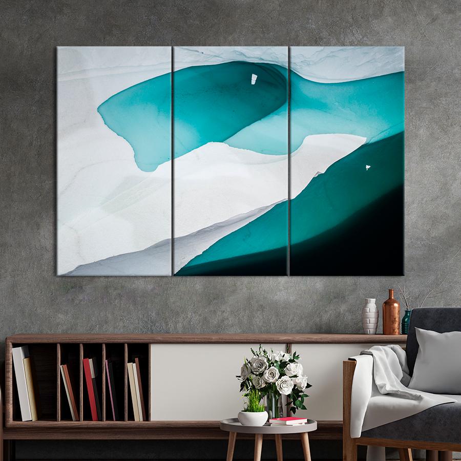 Картина Абстрактный айсберг на светлом фоне 128x81 см (A879-3)