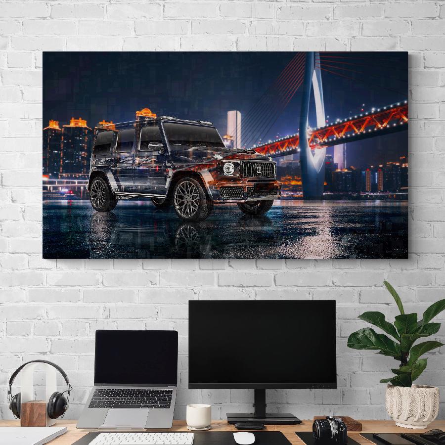 Картина на холсте HolstPrint Mercedes Brabus 50х100 см