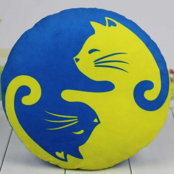 Подушка Копица с принтом Патриотическая круглая Кот 30 см (00971-5 Кот)