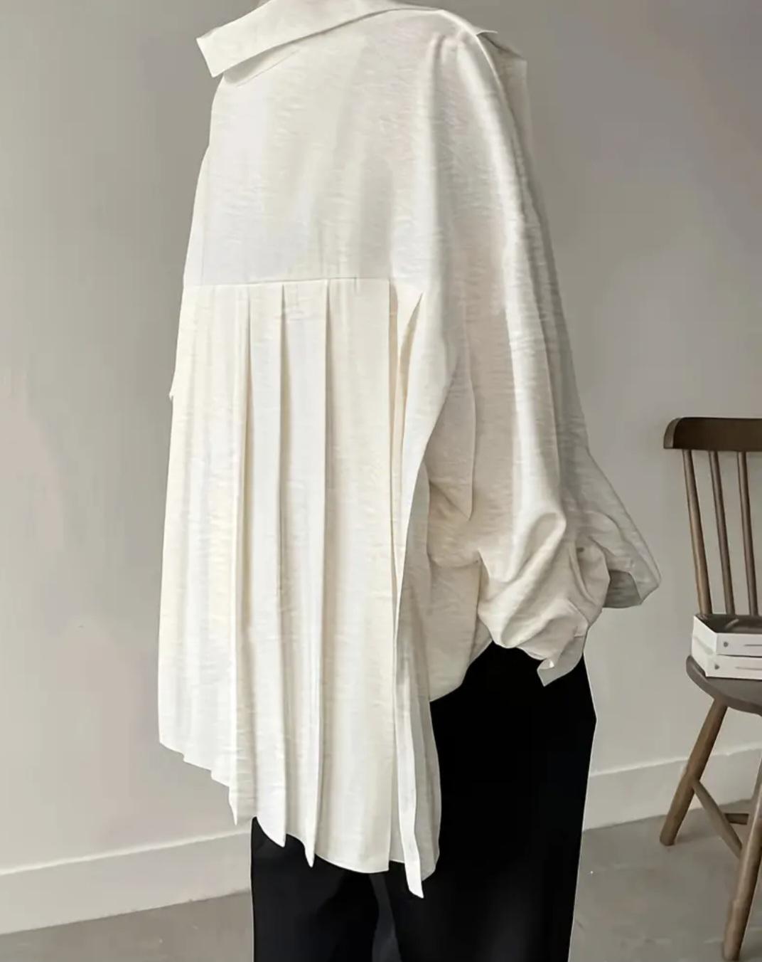 Блуза жіноча вільного крою з складками ХL (00226) - фото 2 Блуза жіноча вільного крою з складками ХL (00226) - фото 2