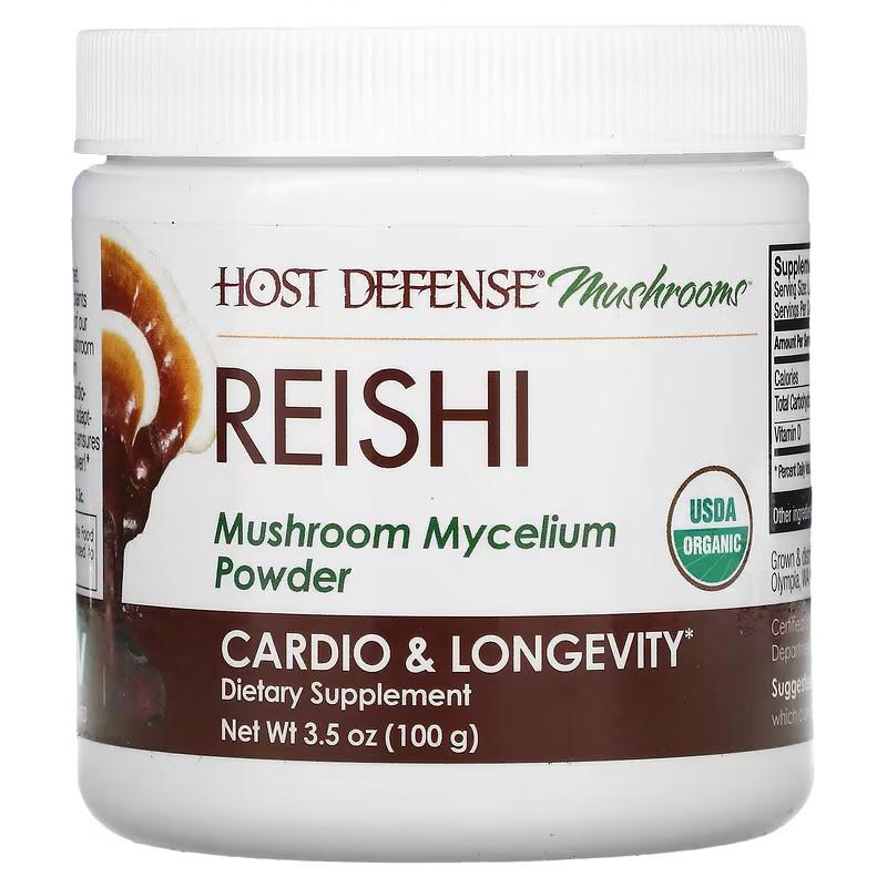 Рейши Fungi Perfecti Host Defense Mushrooms Reishi Mushroom Mycelium Powder 100 g