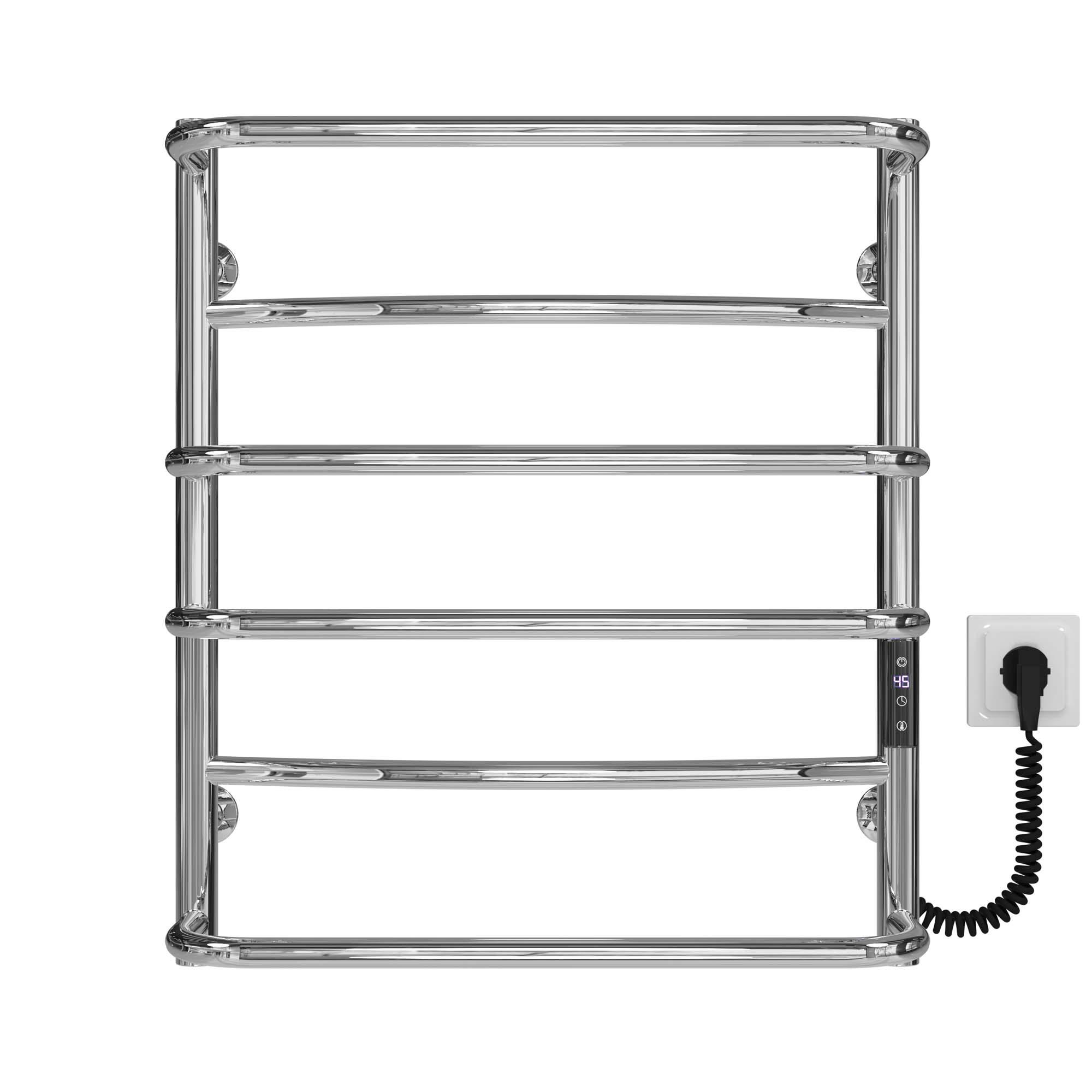 Полотенцесушитель электрический Deffi Аквамикс П6 JD03 правое подключение нержавеющая сталь 500х600 мм Хром (C.AM.60.50.6.E.C.R.1)