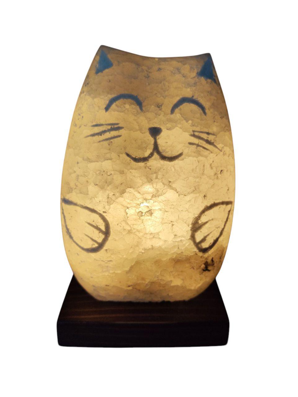 Соляная лампа Котик из Артемовской соли с диммером (26654571)