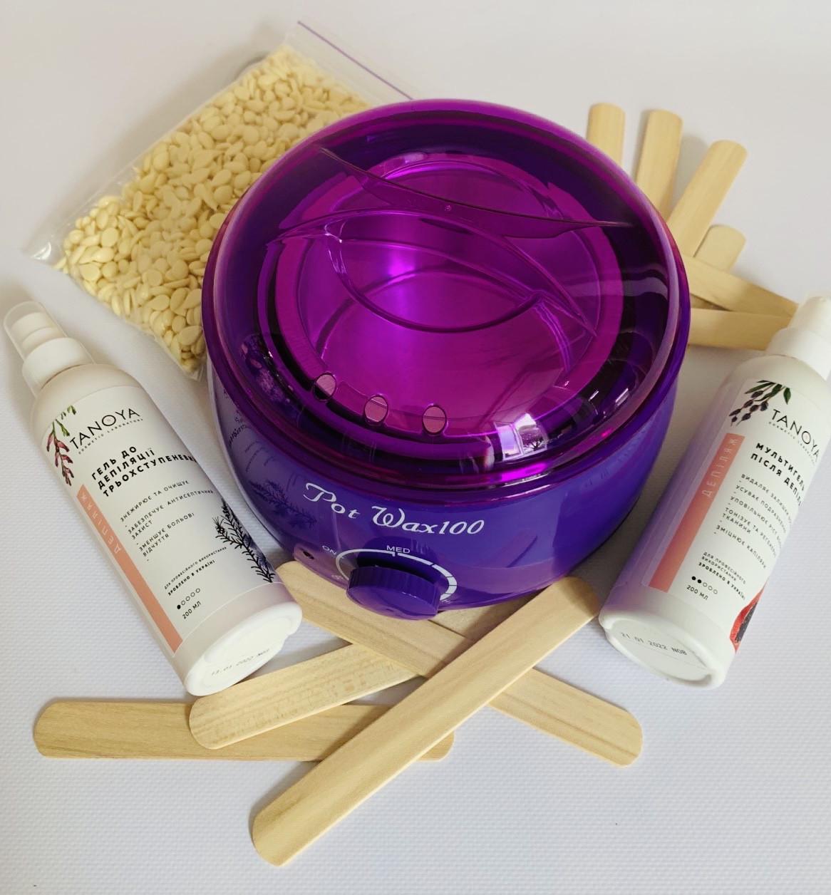 Набір для депіляції Pro Wax оптимальний Фіолетовий Набір для депіляції Pro Wax оптимальний Фіолетовий