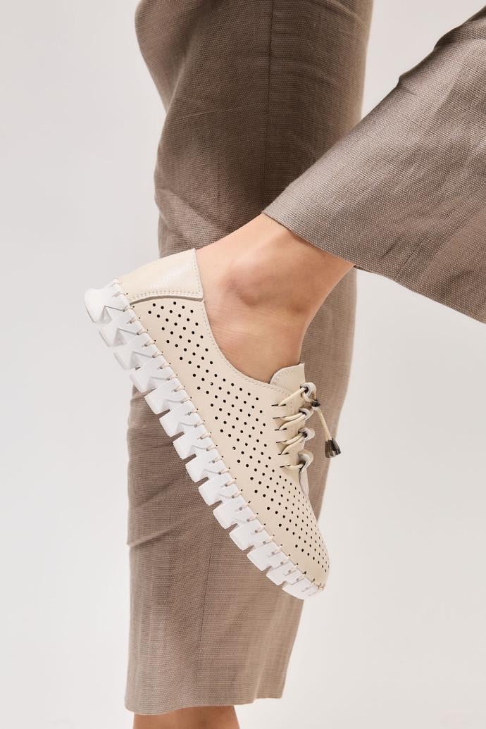 Мокасини жіночі ALLSY шкіряні р. 41 Бежевий (195216) - фото 4 Мокасини жіночі ALLSY шкіряні р. 41 Бежевий (195216) - фото 4