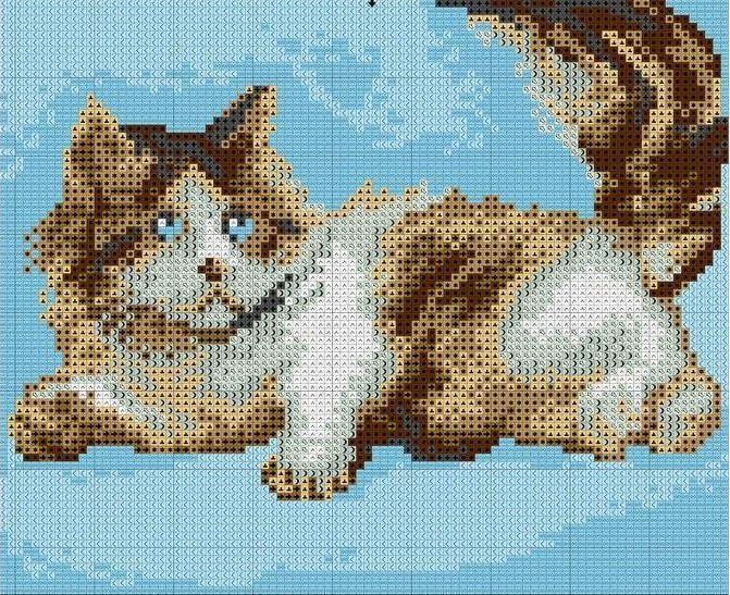 Алмазна вишивка Кішка відпочиває повна викладка 5D 23x30 см (1566852680)