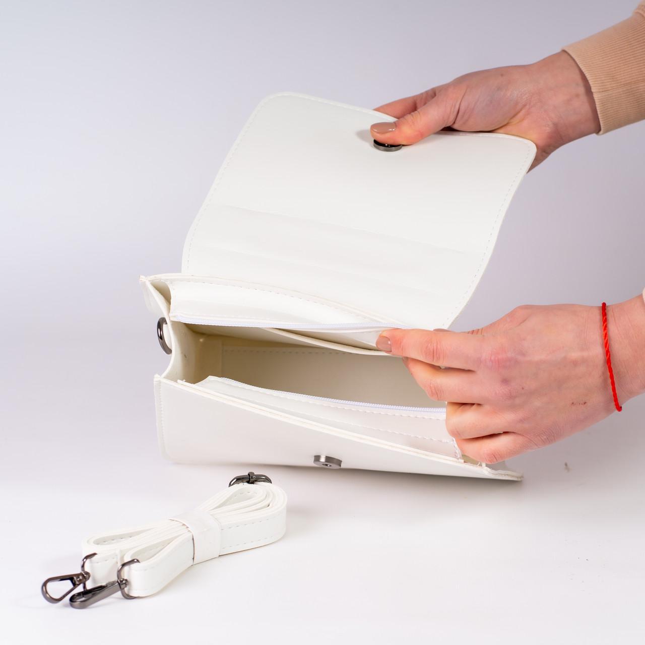 Сумка женская кросс-боди XENIA № 08-24 Белый - фото 4