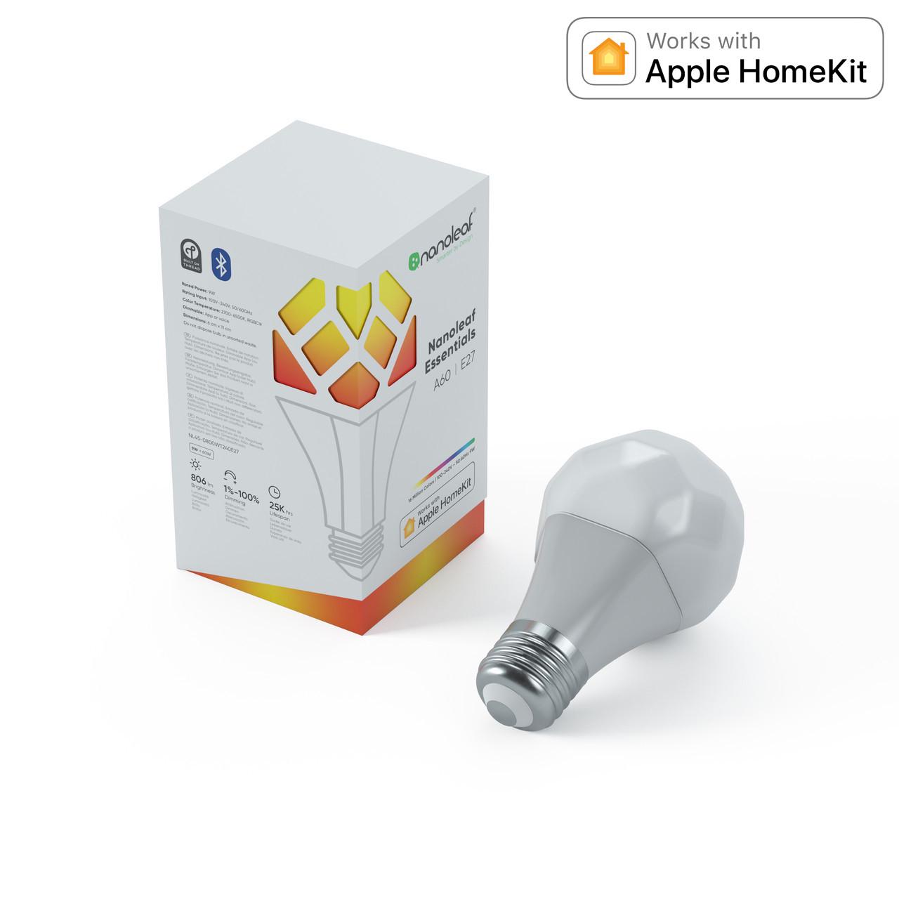 Умная лампа Nanoleaf Essentials E27 9W Apple Homekit (1344849439) - фото 2