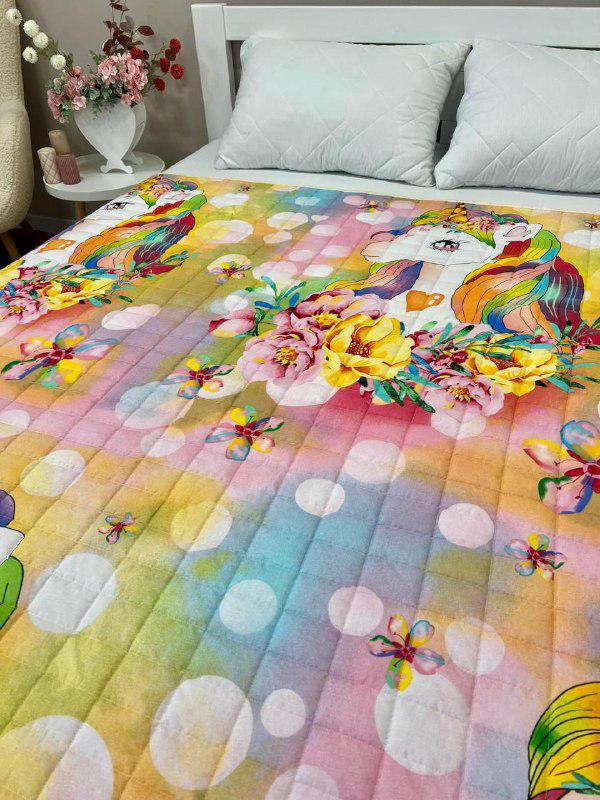 Ковдра дитяча з малюнком єдинороги двостороння 150х210 см Кремовий (27503935) - фото 3 Ковдра дитяча з малюнком єдинороги двостороння 150х210 см Кремовий (27503935) - фото 3