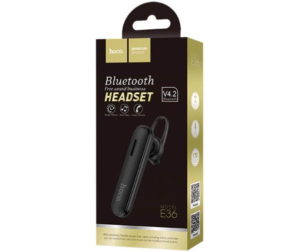 Гарнитура Hoco E36 Bluetooth Black - фото 3