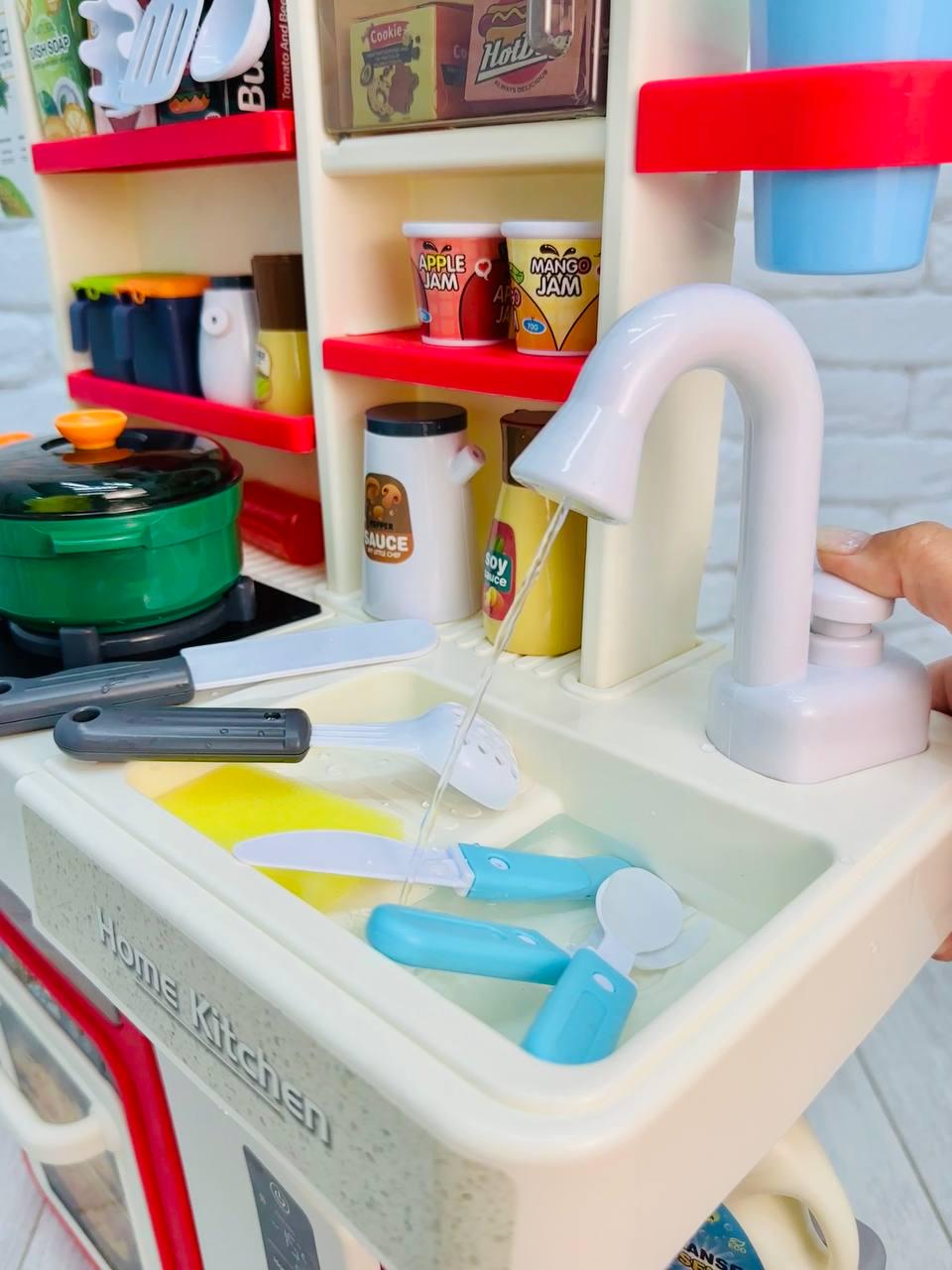 Детская кухня с набором 63 предмета 80 см Красный (2210-2) - фото 5 Детская кухня с набором 63 предмета 80 см Красный (2210-2) - фото 5