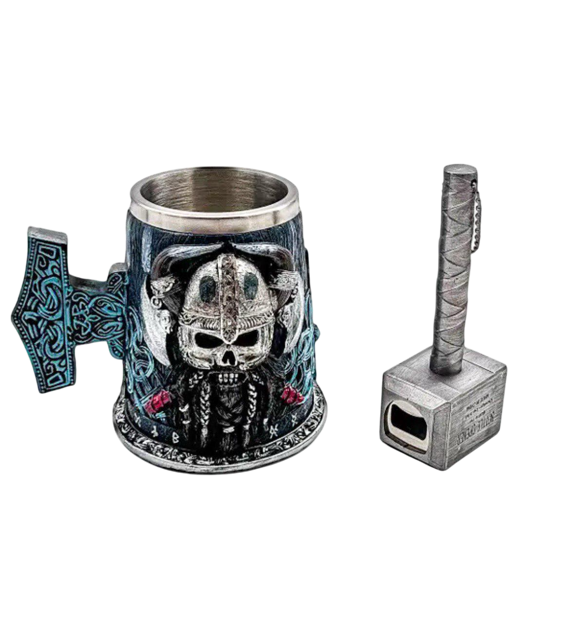 Чашка Викинг с открывалкой молот Тора 500 мл