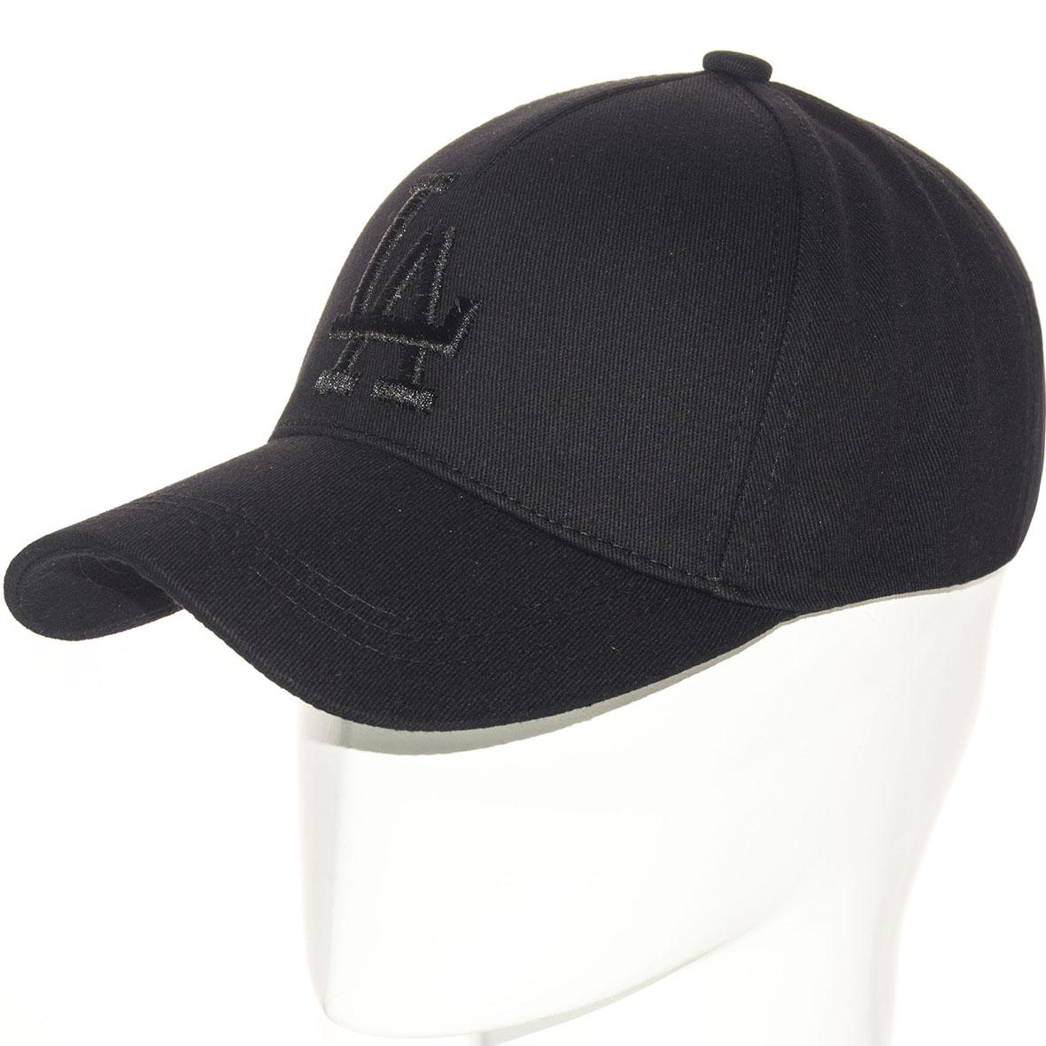 Бейсболка LA BDH23503 універсальна бавовняна тканина п'ятиклінка L/р. 57-58 Чорний