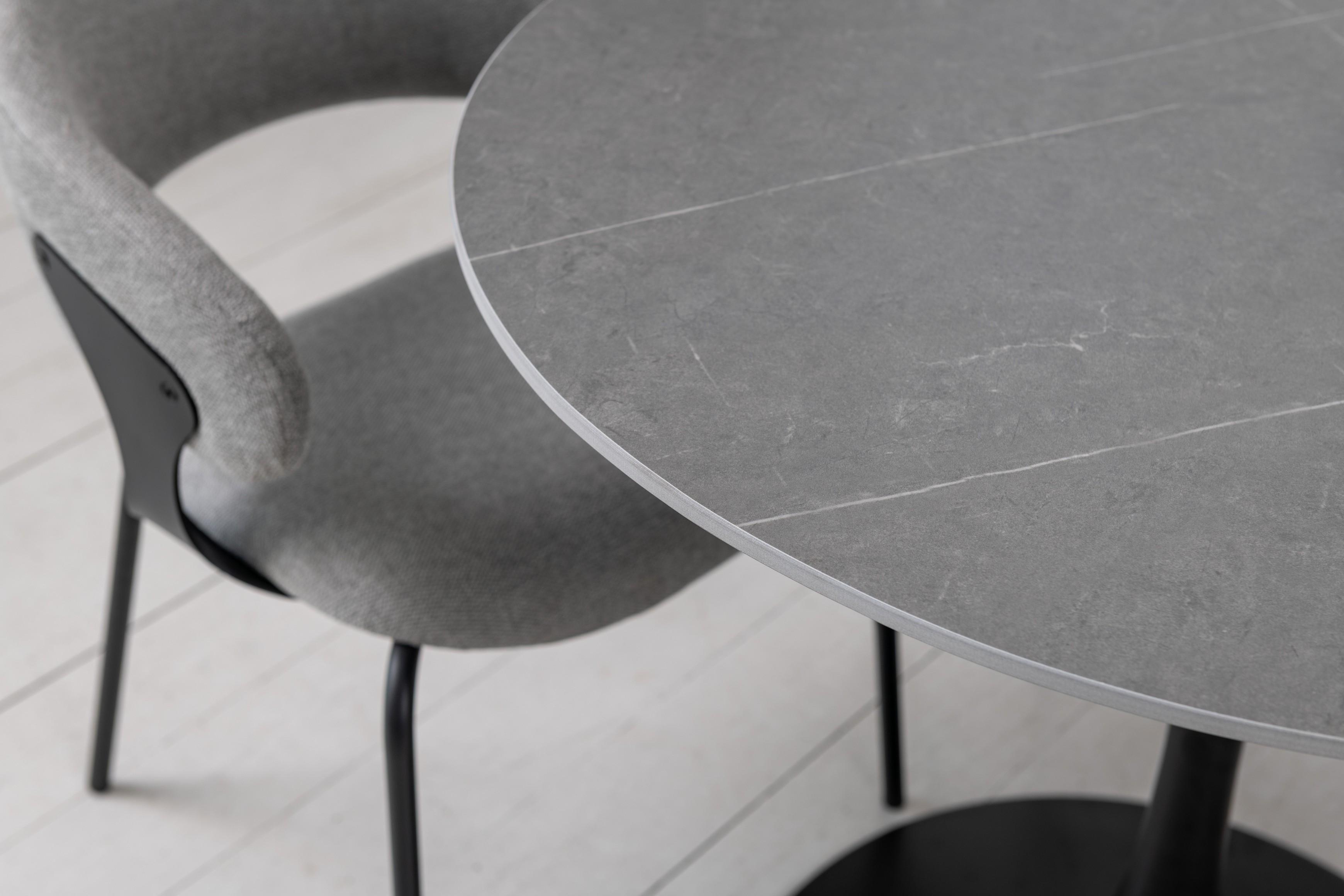 Обеденный стол круглый Vetro Mebel T-325 900/760 мм Айс грей/Черный (28830738) - фото 4 Обеденный стол круглый Vetro Mebel T-325 900/760 мм Айс грей/Черный (28830738) - фото 4