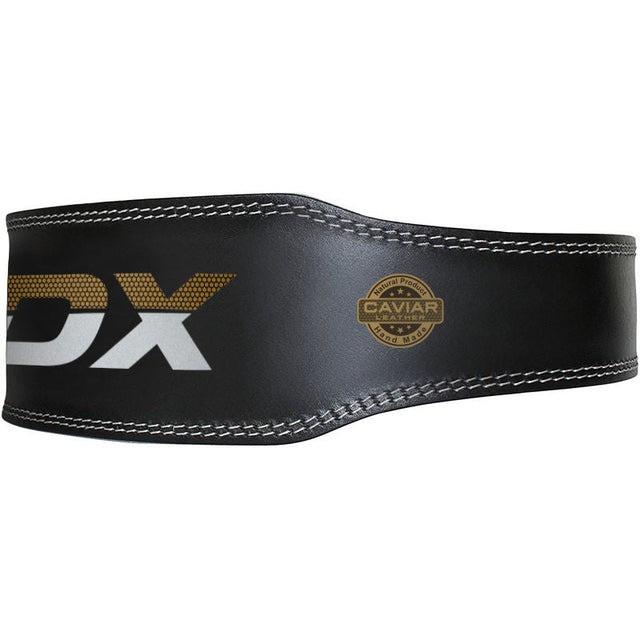 Пояс для тяжелой атлетики RDX 6 кожаный M Black/Gold (WBS-6RB-M) - фото 2