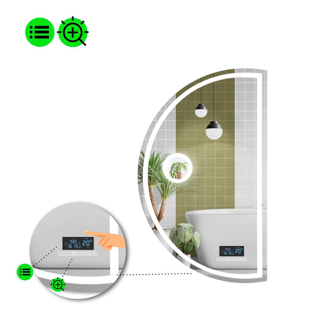 Зеркало с LED подсветкой Parette 1 с Smart-блоком 80x40 см (8995034)
