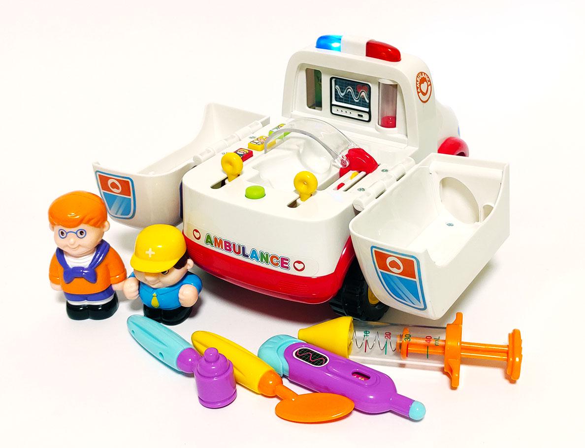 Машинка Швидка допомога Play Smart розвиваюча музична іграшка 20х12 см (67830) Машинка Швидка допомога Play Smart розвиваюча музична іграшка 20х12 см (67830)