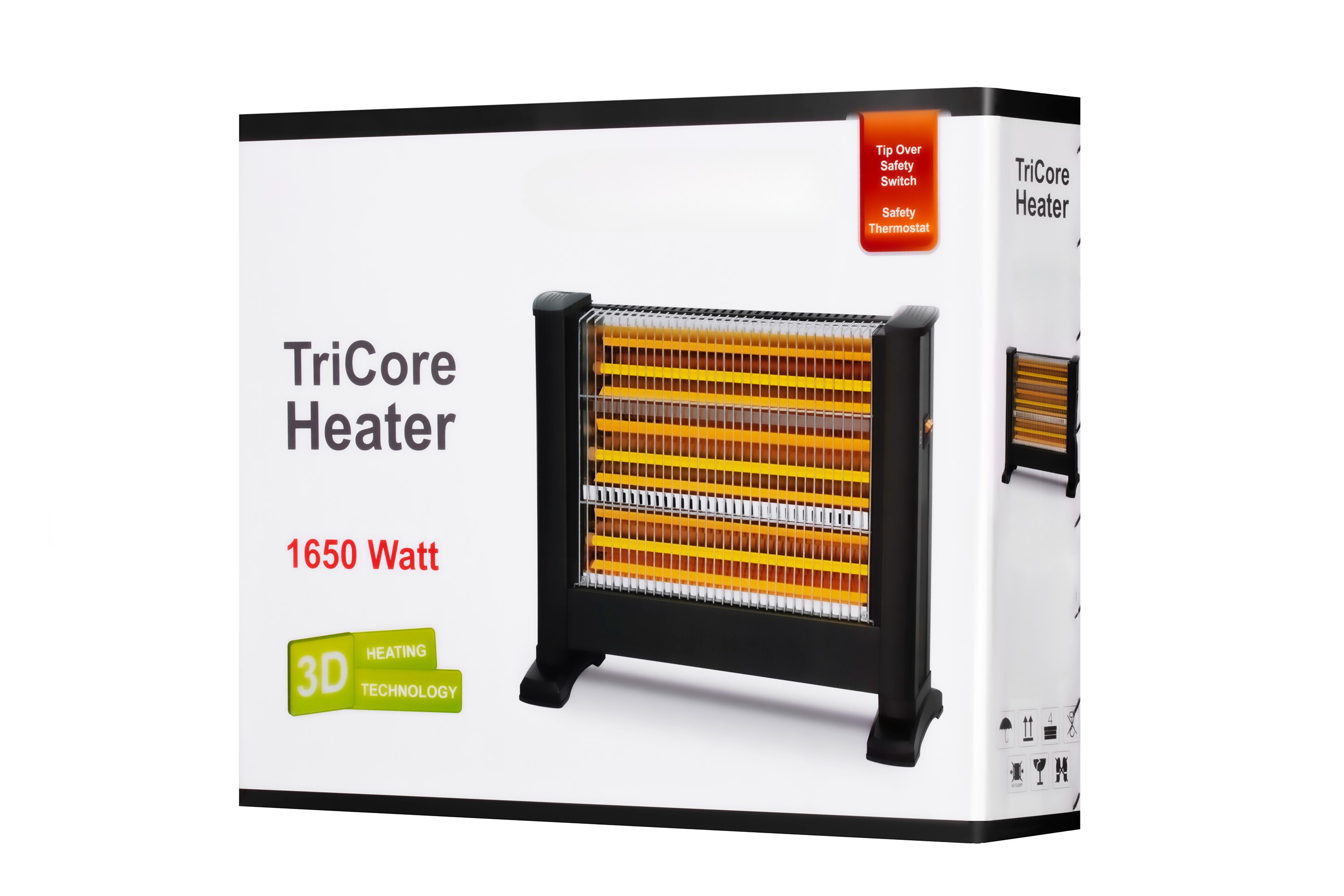 Инфракрасный обогреватель напольный кварцевый для дома с механическим управлением 1650 Вт Черный (IHS-16501) - фото 11