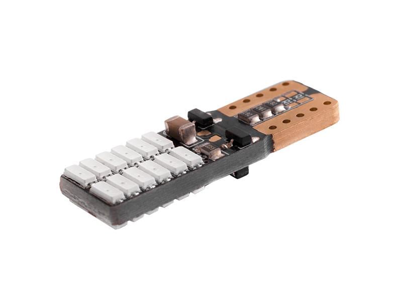 Автолампа світлодіодна T10 W5W 12 В SMD4014-24led Червоний (1801)