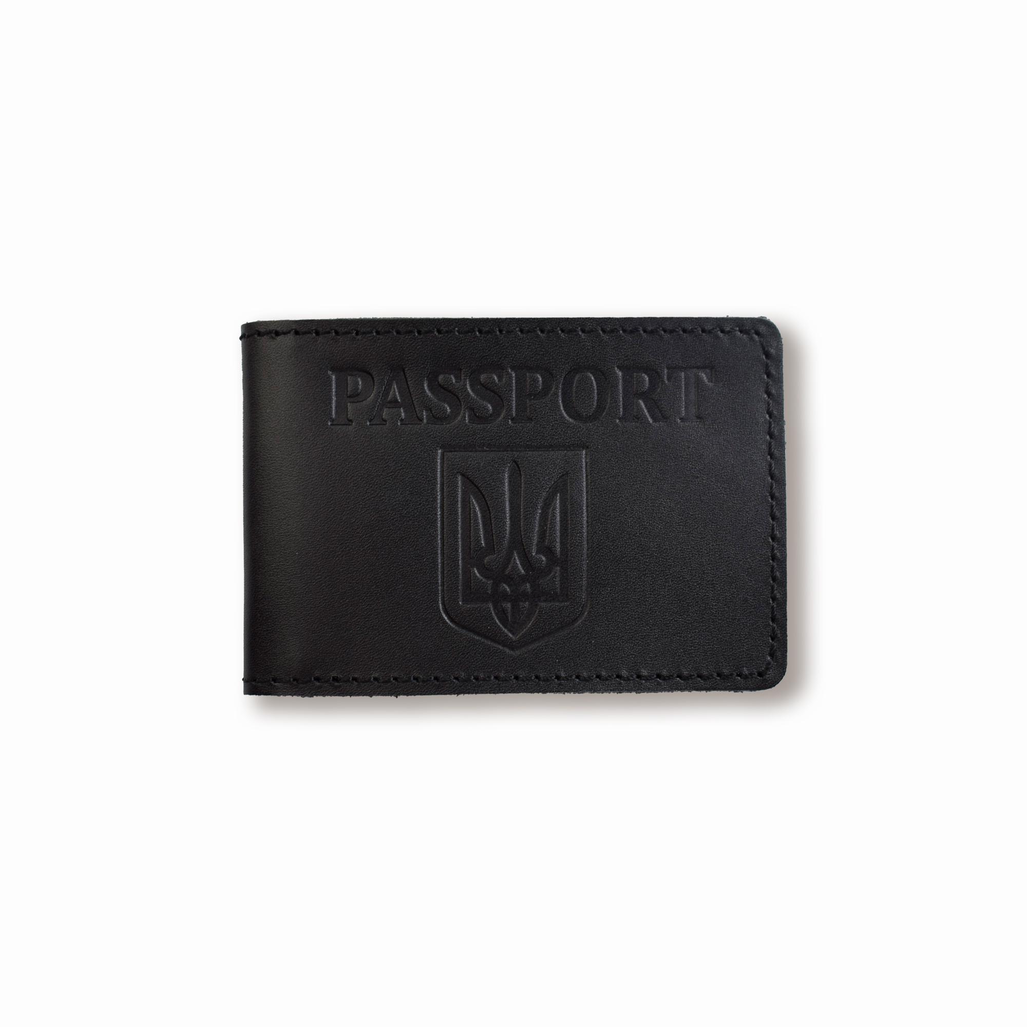 Обложка для ID-карты PASSPORT с гербом Черный