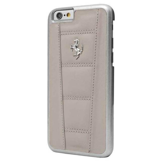 Чехол-накладка Ferrari 458 Real Leather Back Hard Case for iPhone 6/6S, Dark Gray (FE458GHCP6GR)