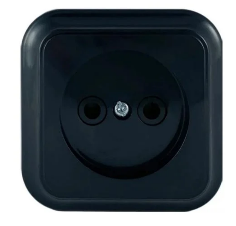 Розетка одномістна RO16-235 Чорний