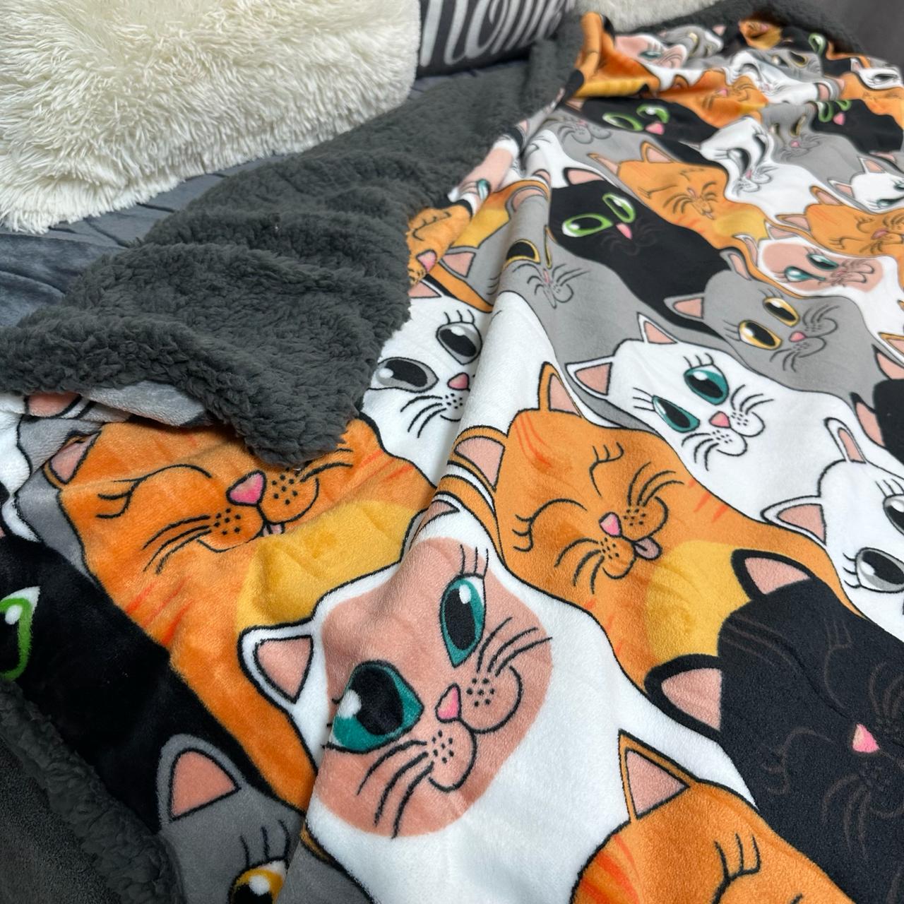 Плед-покрывало двустороннее с рисунком 150х210 см Серый (PL-1.5-6) - фото 8 Плед-покрывало двустороннее с рисунком 150х210 см Серый (PL-1.5-6) - фото 8