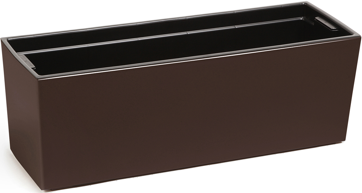 Горшок пластиковый Бегония с вкладкой 190х560 Мокко (4748)