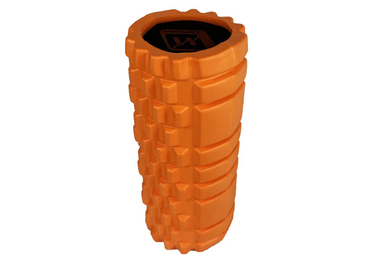 Массажный ролик EasyFit Solid Roller v.1.1s 33 см Оранжевый (EF-2050-Or) - фото 4