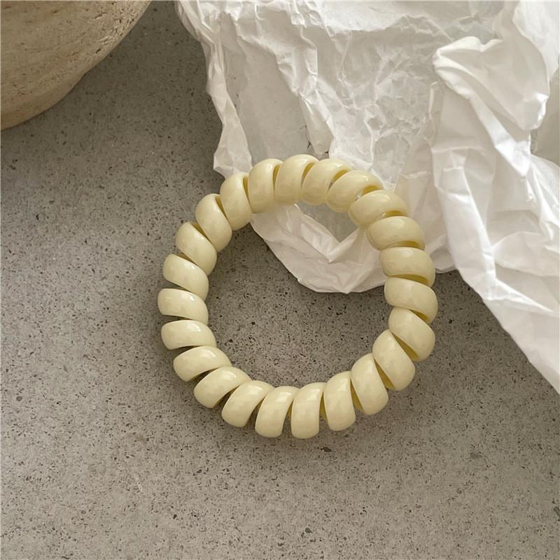 Резинка Спираль толстая 5,5 см глянцевая Молочный (K7-4-1728-МОЛ)