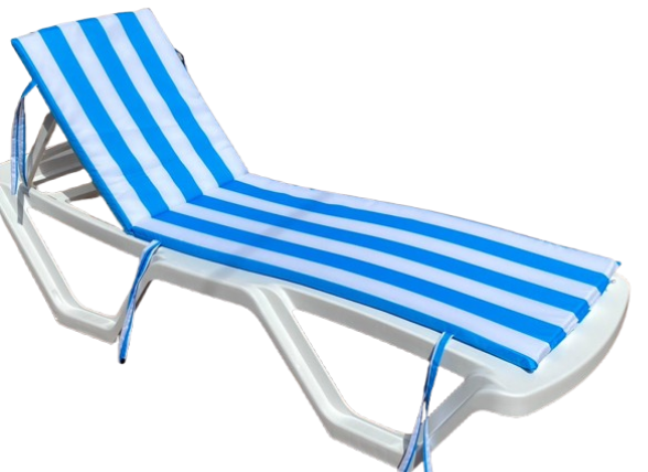 Комплект Шезлонг Комфорт Алеана полипропилен с матрасом 3 см 192х63 см Белый (24513307)