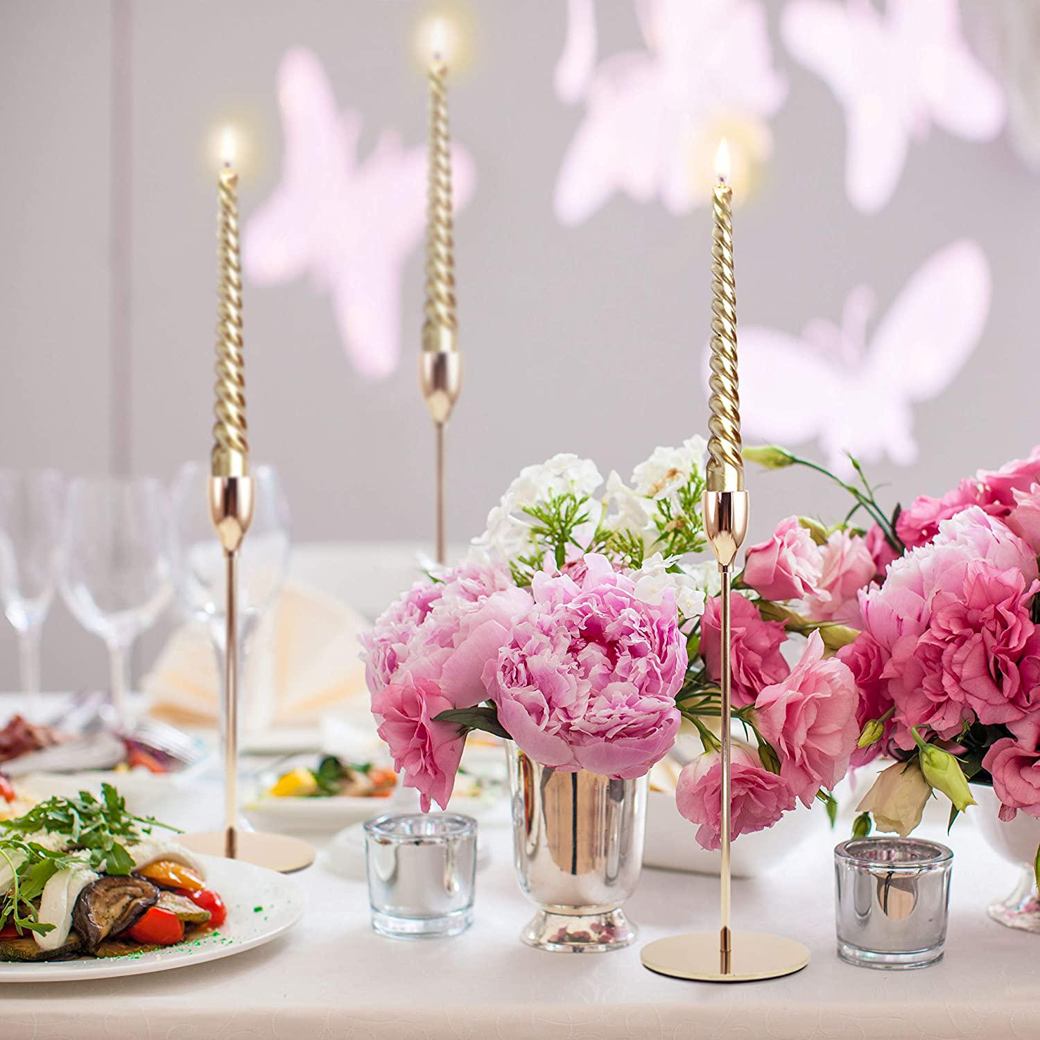 Набор подсвечников на 1 свечу 3 шт. Золотой (201898Gold) - фото 3 Набор подсвечников на 1 свечу 3 шт. Золотой (201898Gold) - фото 3