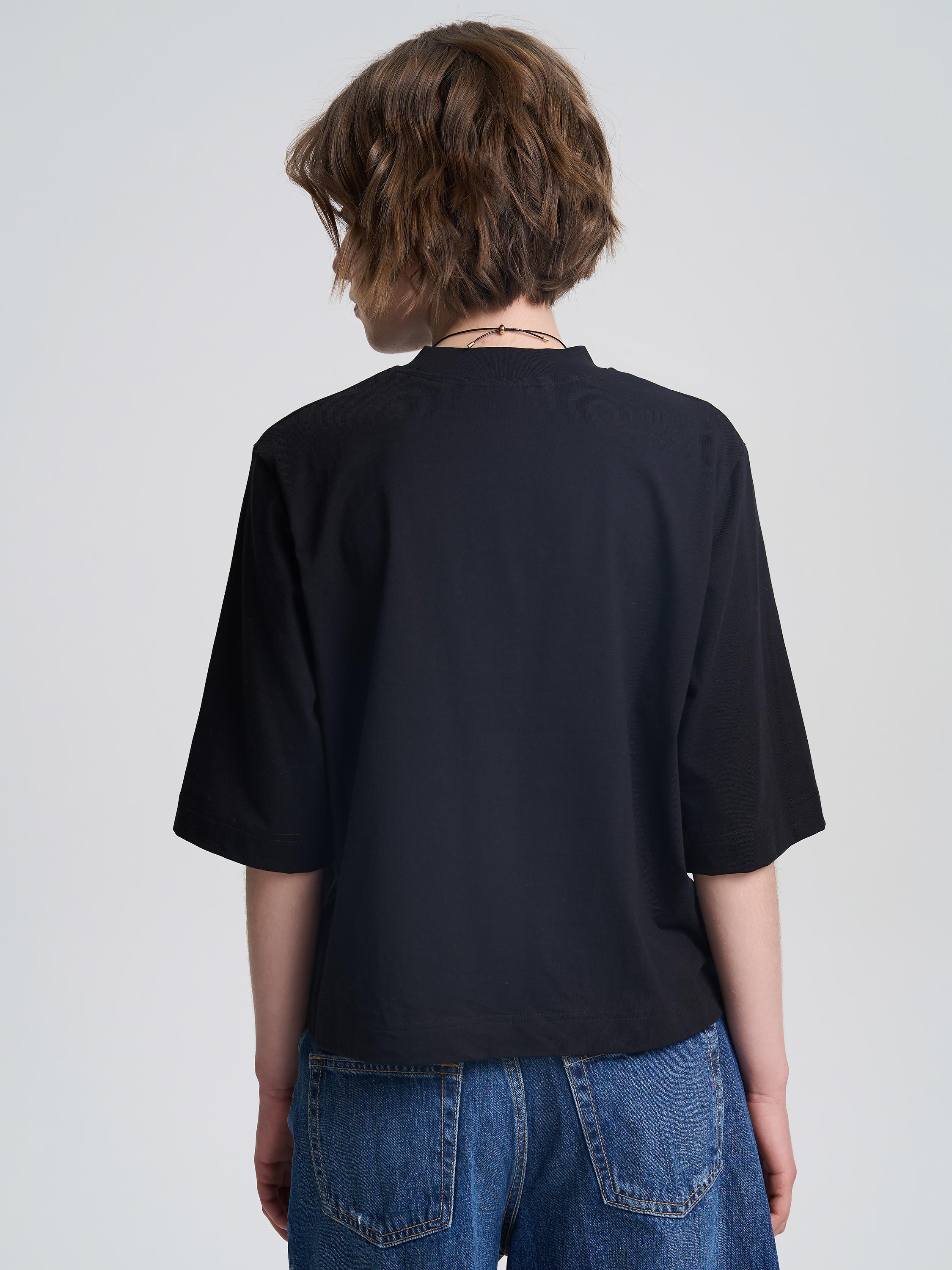 Футболка женская с удлиненным рукавом ROZA 240603 2XL Черный (4824005717079) - фото 3 Футболка женская с удлиненным рукавом ROZA 240603 2XL Черный (4824005717079) - фото 3