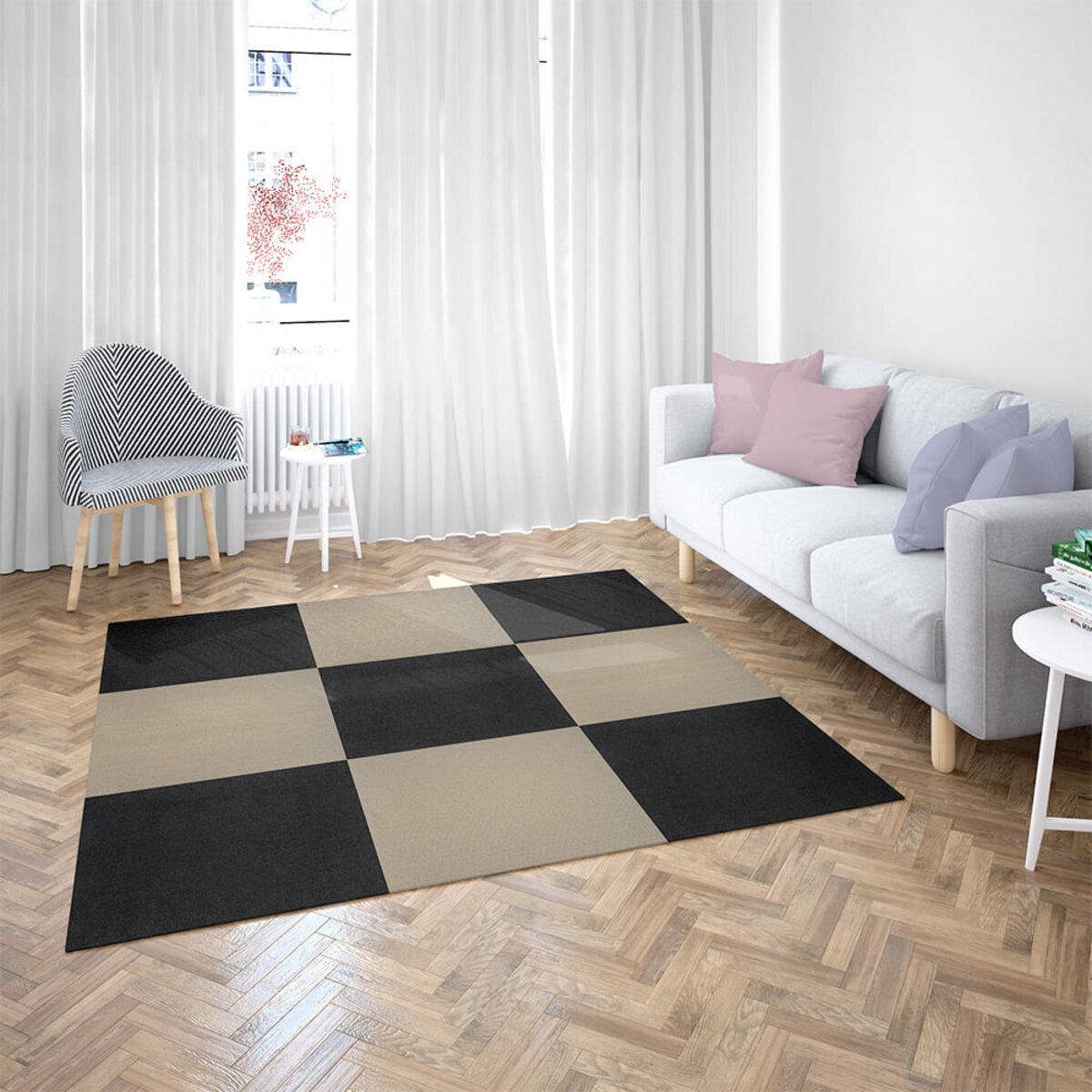 Плитка самоклеюча під ковролін 600х600х4,5 мм Чорний (SW-00001417) - фото 6