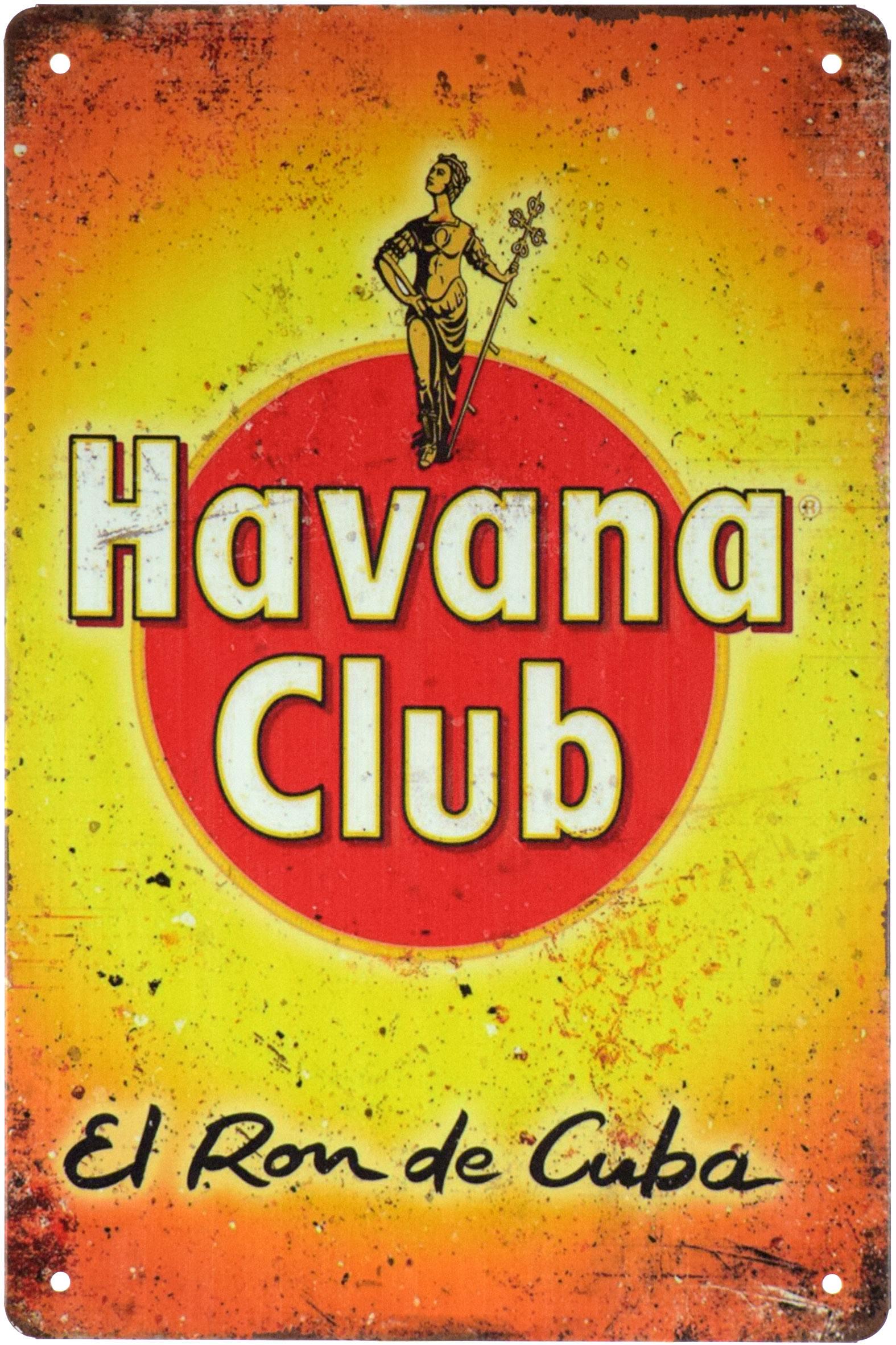 Табличка металлическая Havana Club El Ron De Cuba 20x30 см