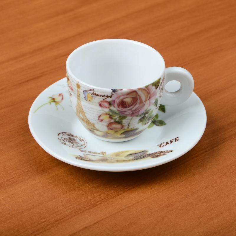 Набір кавових чашок з блюдцями Lora NP86 6х6 90 мл - фото 2 Набір кавових чашок з блюдцями Lora NP86 6х6 90 мл - фото 2