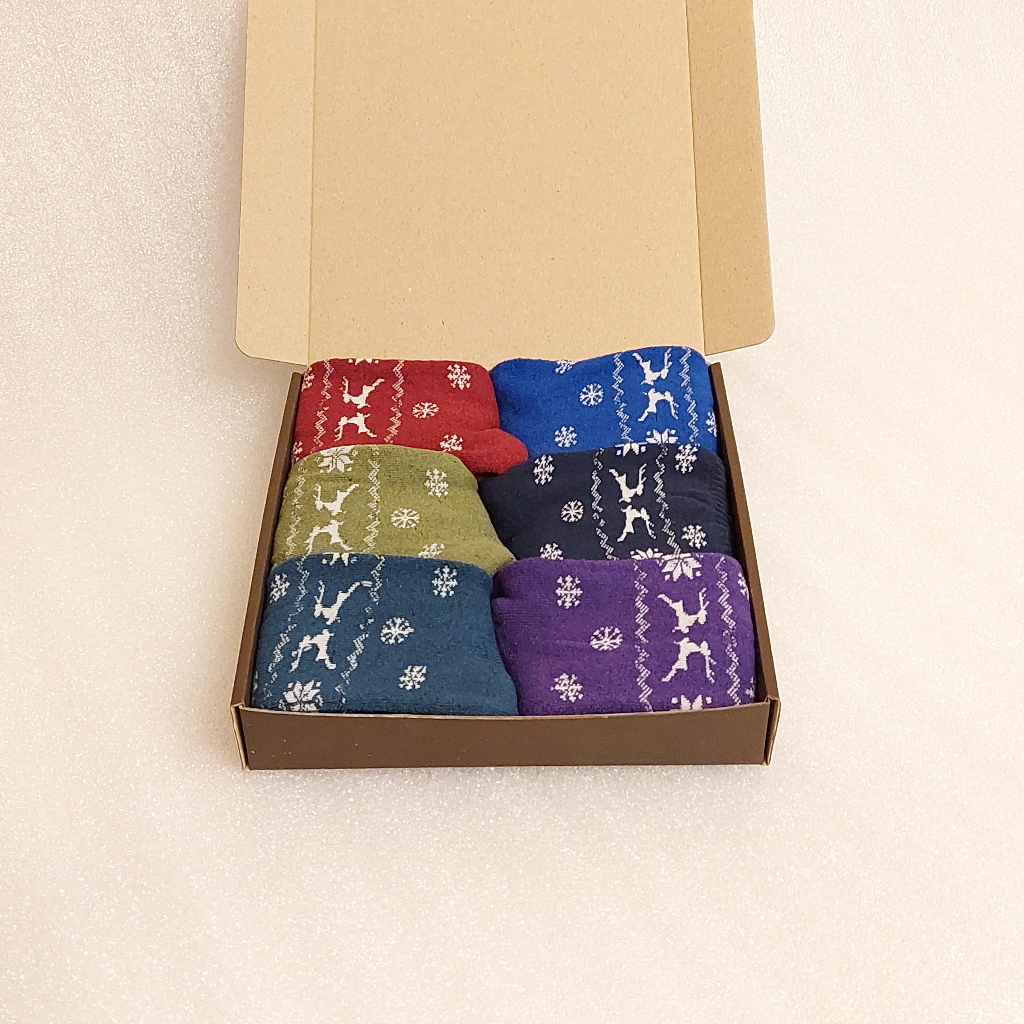 Набір шкарпетки жіночі зимові махрові Житомир Олень 6 пар р. 37 Різнокольорові (0537)