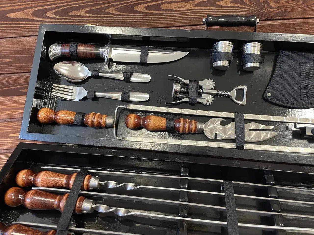 Набор шампуров Профи №30 в кейсе (10642758) - фото 3 Набор шампуров Профи №30 в кейсе (10642758) - фото 3