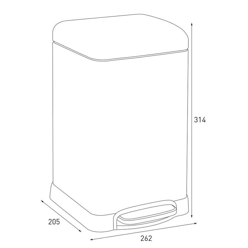 Мусорное ведро с плавным закрытием MIXXUS Style-TC0106 SS Color 6 л квадратное Нержавеющая сталь (OL-MI7092) - фото 6 Мусорное ведро с плавным закрытием MIXXUS Style-TC0106 SS Color 6 л квадратное Нержавеющая сталь (OL-MI7092) - фото 6