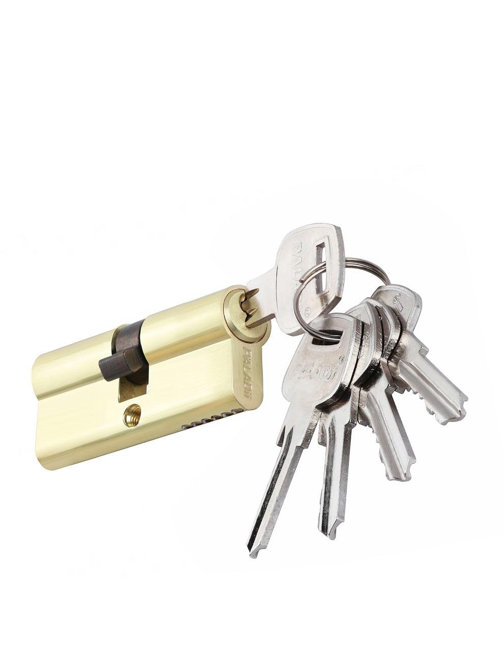 Цилиндр Paladii ST 70 мм 35x35 5 ключей PB Желтый (ПЦ154) Цилиндр Paladii ST 70 мм 35x35 5 ключей PB Желтый (ПЦ154)