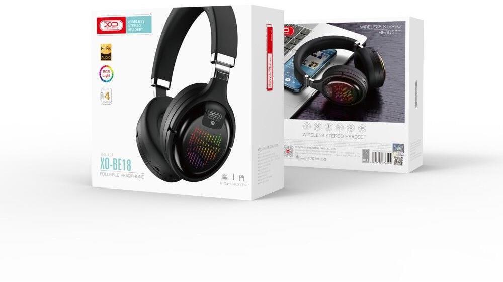 Гарнитура стерео Xo BE18 Bluetooth Black (22064) - фото 6