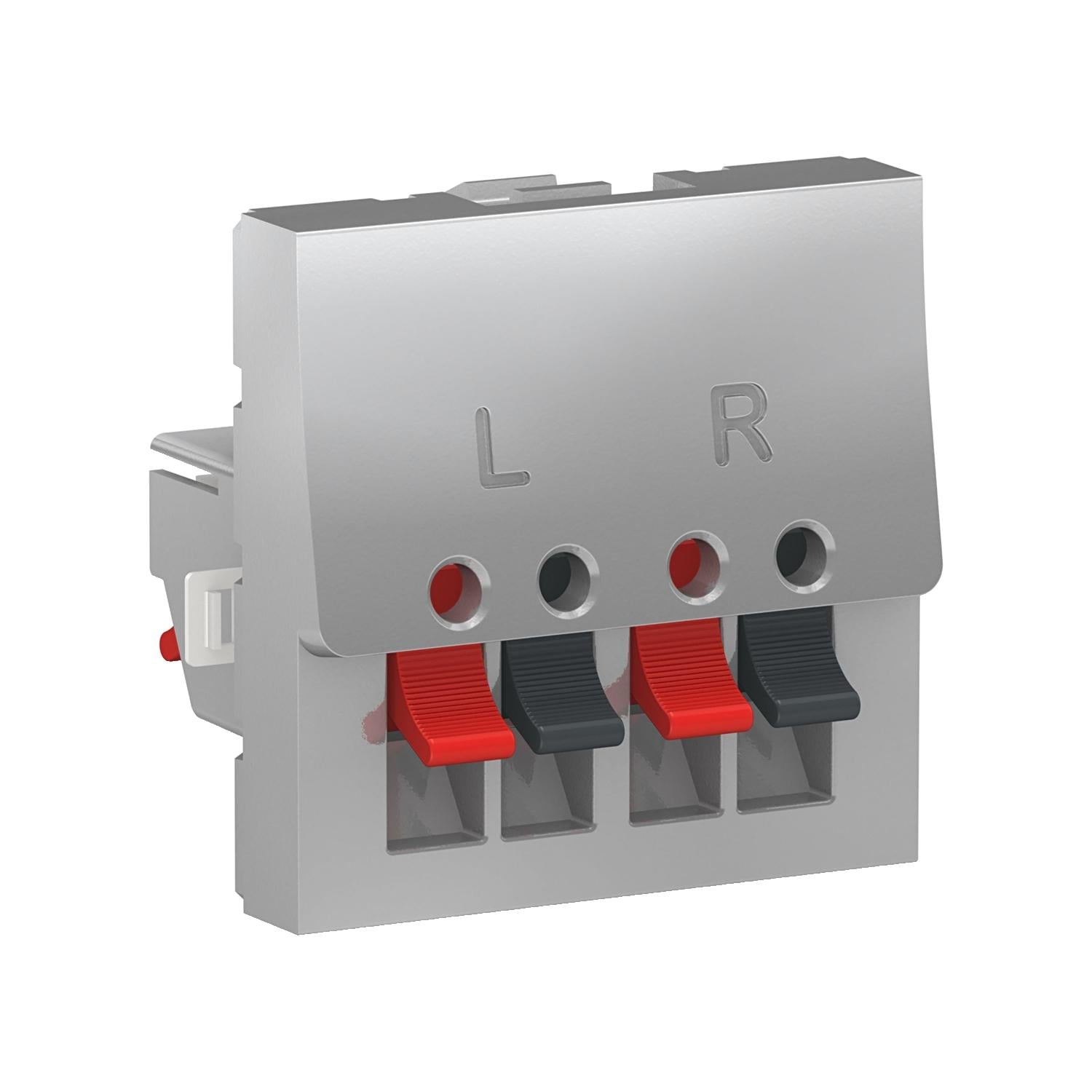 Аудиорозетка Schneider Electric Unica New 2 модуля Алюминий (NU348630)