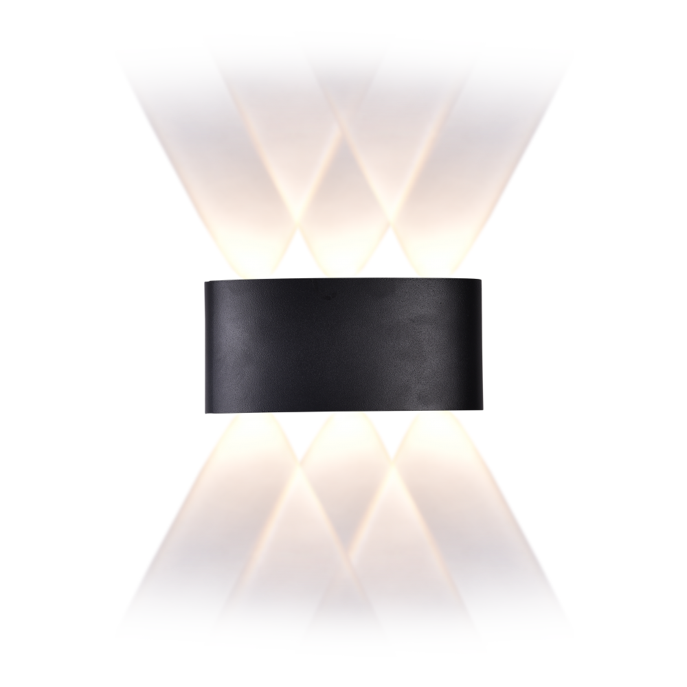 LED-светильник фасадный Velmax V-CTL-WL-005х6 6W 3000K 360 Lm IP54 Черный (28688989)