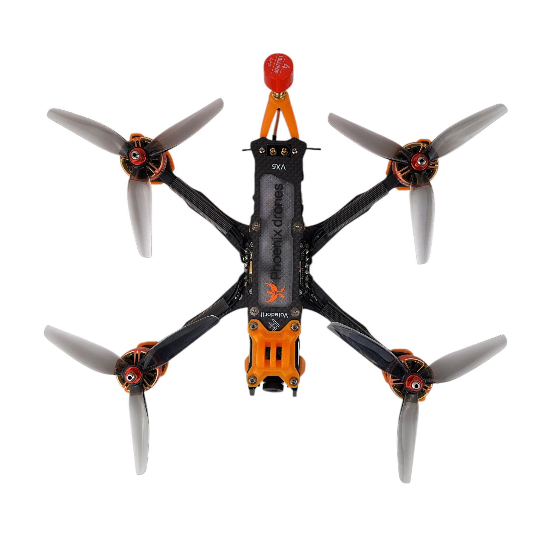 Дрон Phoenix drones Ember5 ELRS 2.4 analog с двигателями GOM 2207.5 и карбоновой рамой (98780)