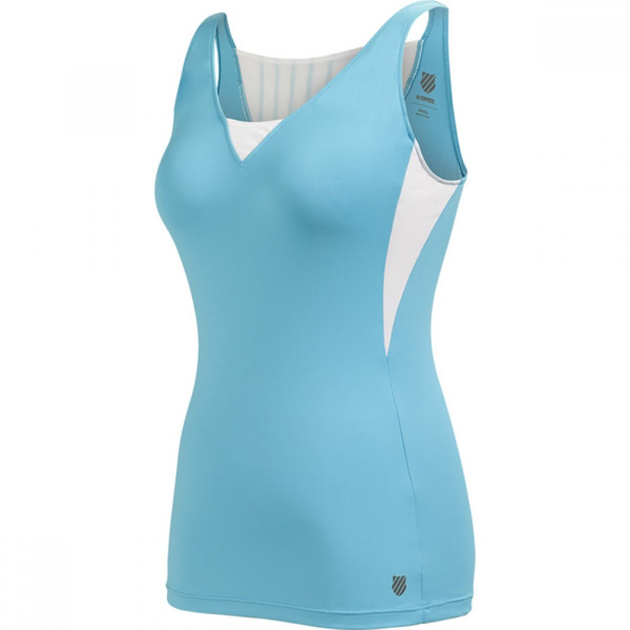 Майка женская K-Swiss Top 66 tank S Light-Blue/White (190106-465-S)