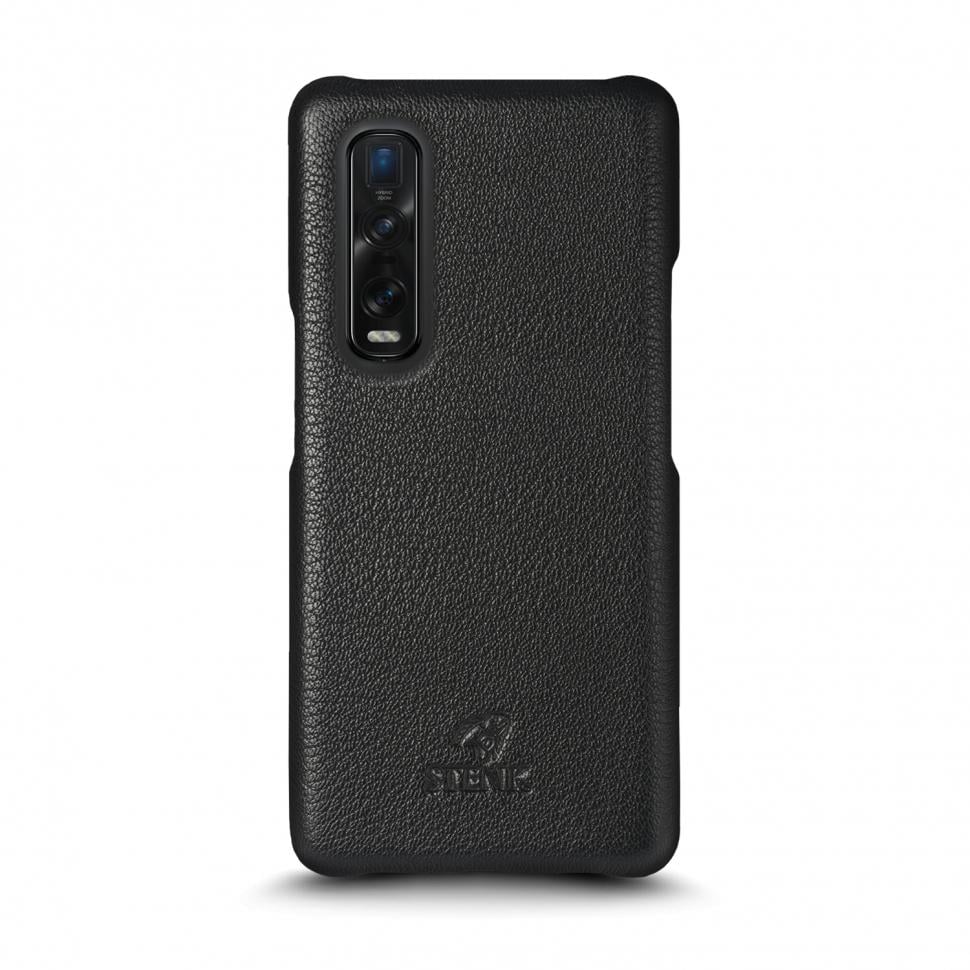 Кожаная накладка Stenk Cover для OPPO Find X2 Pro Черный (69371)