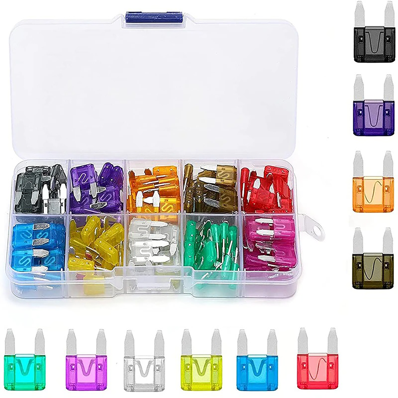 Автомобільні запобіжники Міні 120 шт. 2-35А в кейсі - фото 3 Автомобільні запобіжники Міні 120 шт. 2-35А в кейсі - фото 3