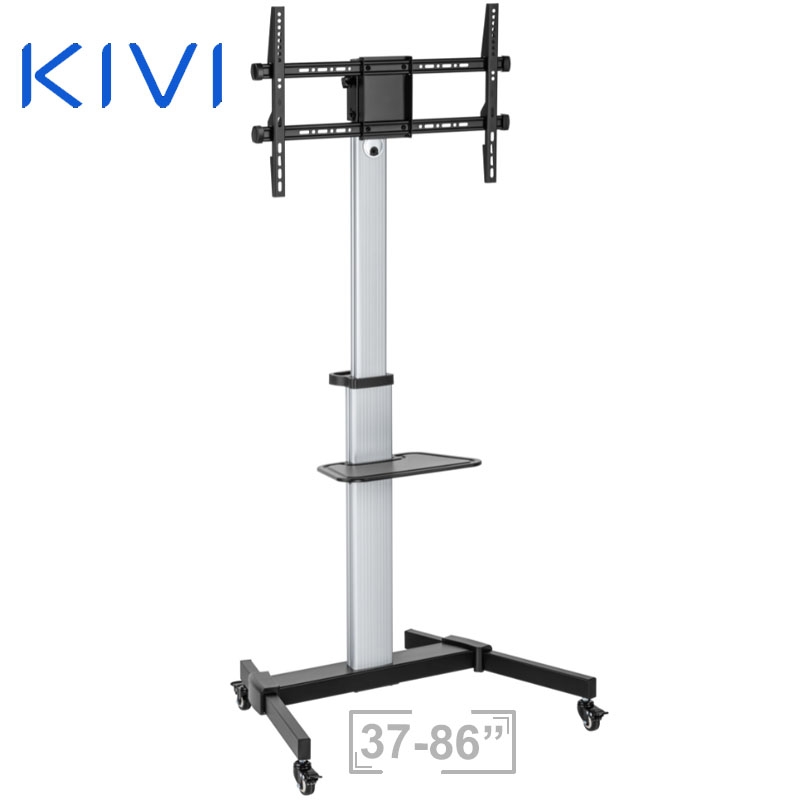 Стойкая мобильная KIVI Cart-4446TW напольная для телевизора/интерактивной панели 37-86" (tf622) - фото 2