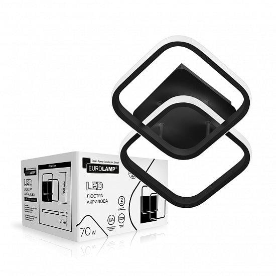 Светильник Eurolamp LED квадратный акриловый A39 70W 3000-6500K Черный (26919275)